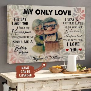 Personalized Old Carl And Ellie Best Wedding Gifts For Older Couples Canvas