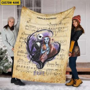 Personalized Reprise Song Jack And Sally Couples Blanket