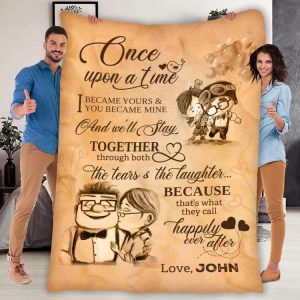 Personalized Stay Together Once Upon A Time Love Carl And Ellie Couples Blanket