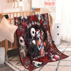 Personalized Together We Got This Jack And Sally Couples Blanket