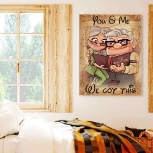 Personalized You And Me We Got This Old Carl and Ellie Poster Couples Canvas