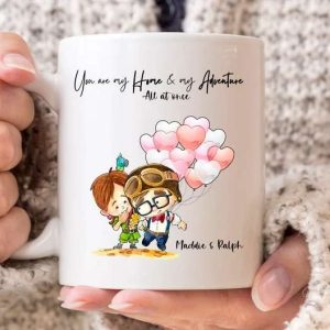 Personalized You Are My Adventure Carl Ellie Couples Coffee Mug