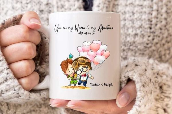Personalized You Are My Adventure Carl Ellie Couples Coffee Mug