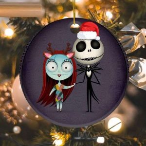 Sally Jack Nightmare Before Christmas Cute Couples Christmas Ornaments
