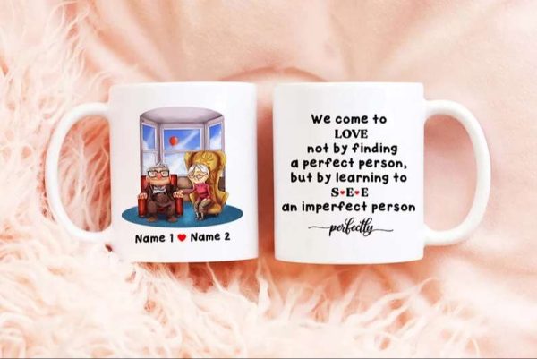 Sweet Message To My Love Carl And Ellie Couples Coffee Mug