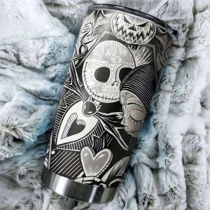The Night Before Christmas Jack And Sally Couples Tumbler