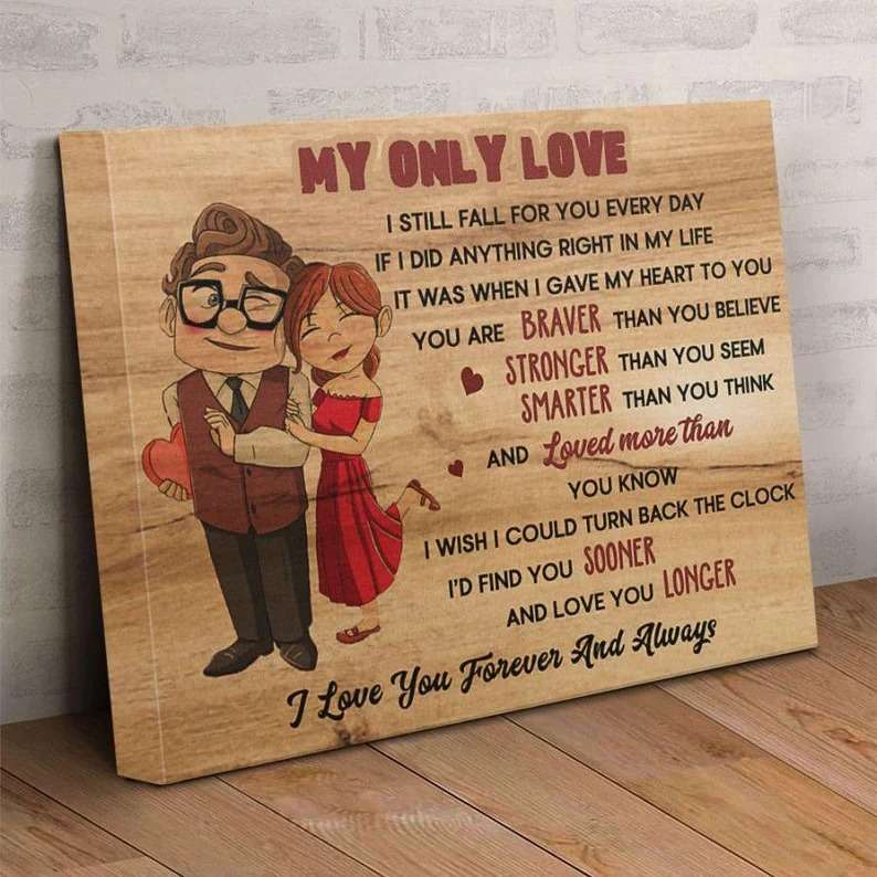 To My Love Quotes Carl And Ellie Poster Couples Canvas Best Gifts For Couples 1