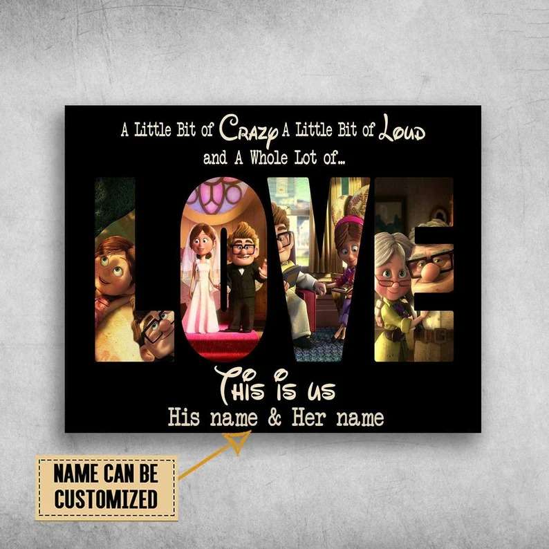 Up Carl And Ellie Love Story Poster A Little Bit Of Crazy Couples Poster 1