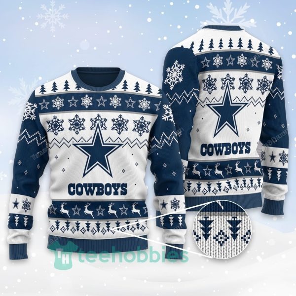 Blue Star Dallas Cowboys NFL Ugly Sweater, Coolest Christmas Sweater
