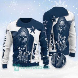 Dallas Cowboys Skull NFL Ugly Sweater, Coolest Christmas Sweater