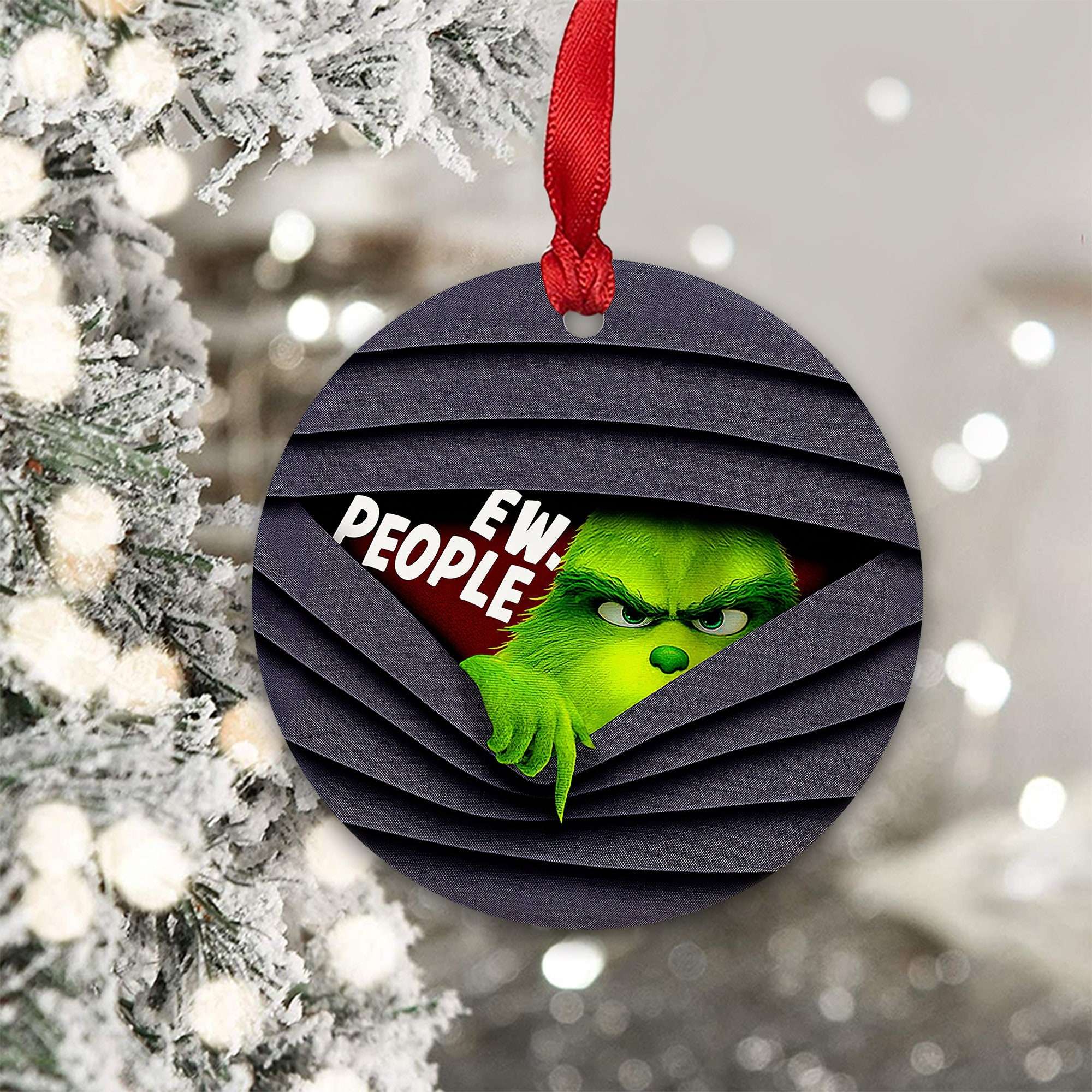 Ew People Grinch Hand Holding Ornament Christmas, The Grinch Ornaments