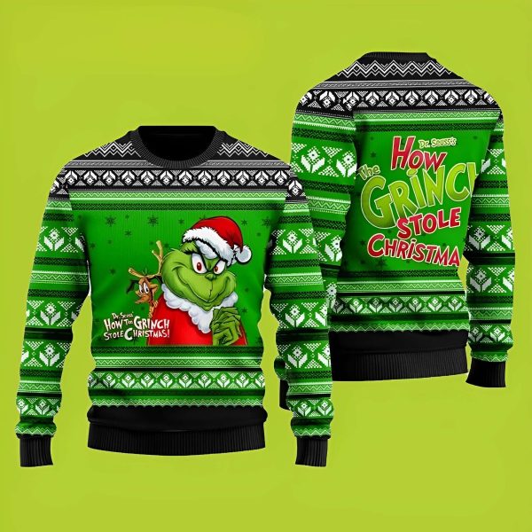 Grinch How The Grinch Stole Christmas Funny Xmas Sweaters, Grinch Ugly Sweater