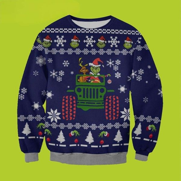 Grinch With Max How The Grinch Stole Christmas Funny Xmas Sweaters, Grinch Ugly Sweater
