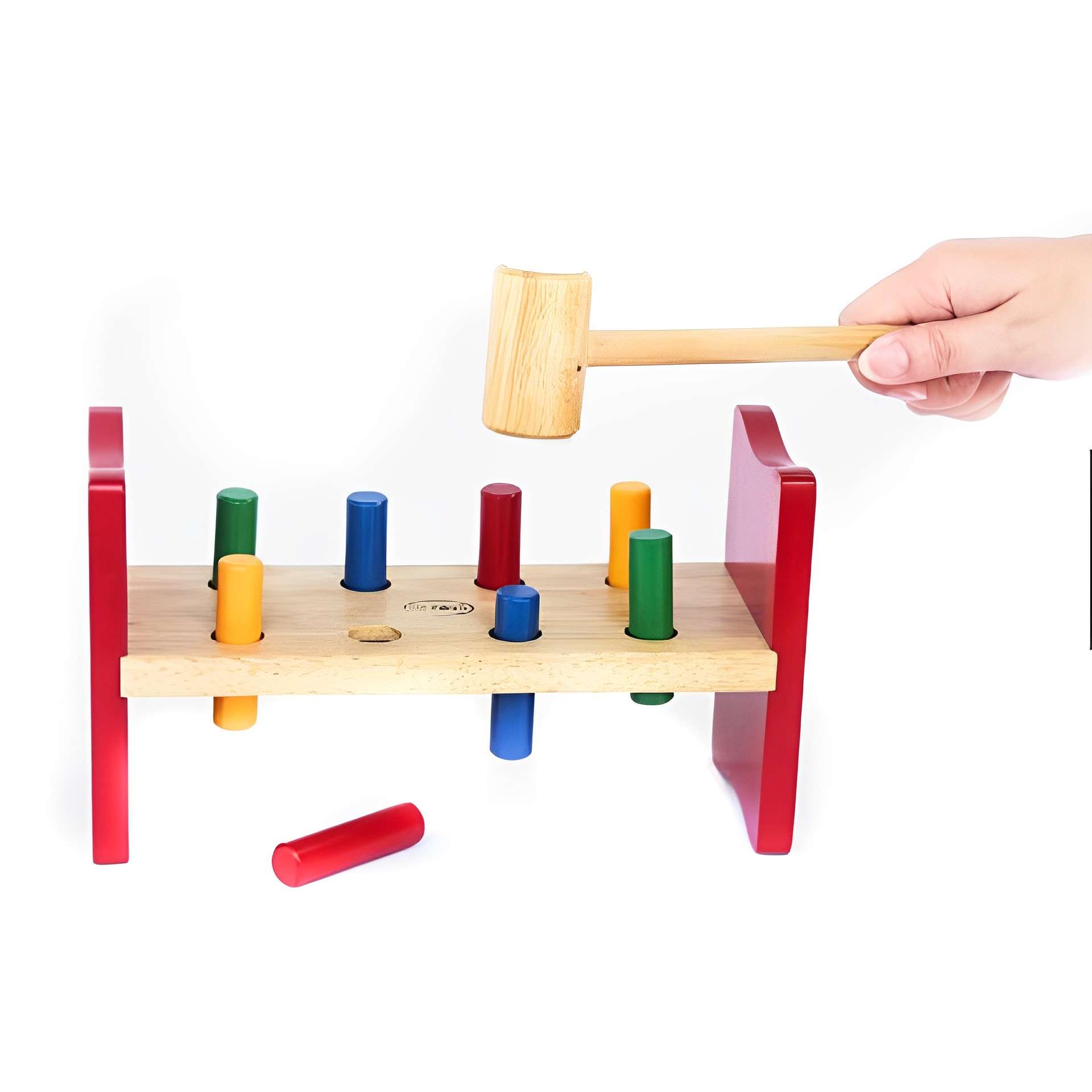 Hammer And Peg Toy, Rainbow Educational Toys For 1 Year Old, Montessori Wooden Toys