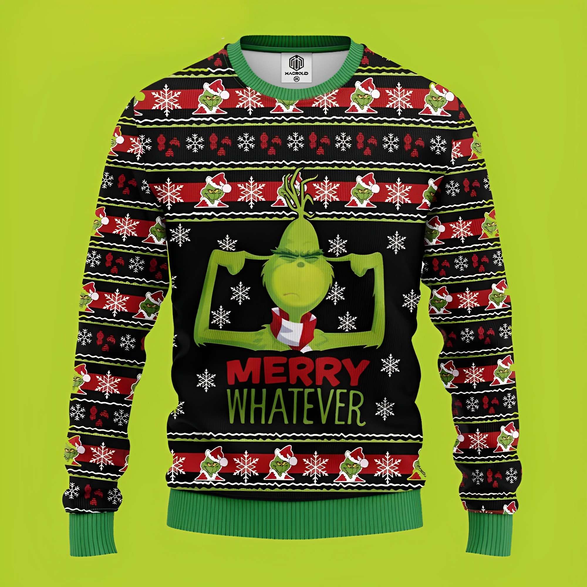 Merry Whatever Grinch Funny Xmas Sweaters, Grinch Ugly Sweater