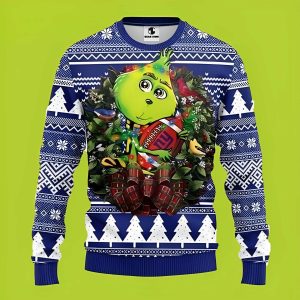 NFL New York Giants Cute Grinch Funny Xmas Sweaters, Grinch Ugly Sweater