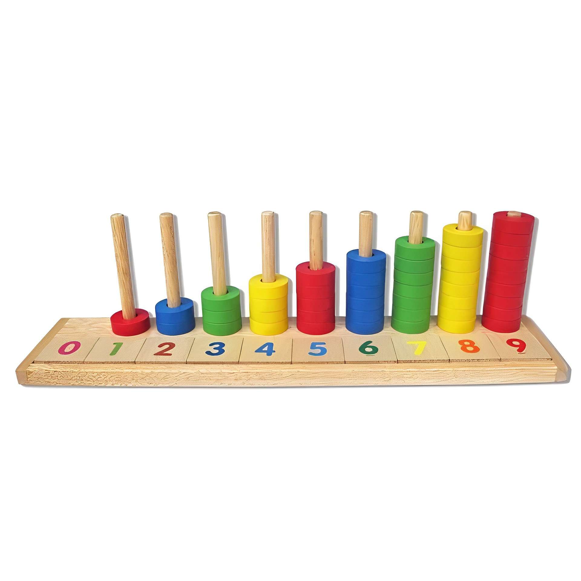 Rainbow Calculation Circle Wood Educational Toys For 2 Year Olds, Montessori Wooden Toys