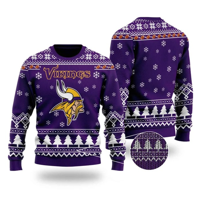 Vikings Football Minnesota Ugly Christmas Sweater 1