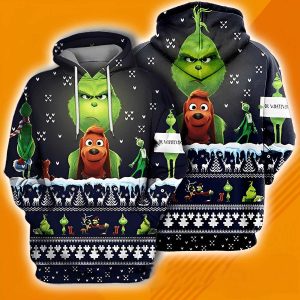 Whatever Grinch And Dog Funny Christmas Hoodies, The Grinch Hoodie