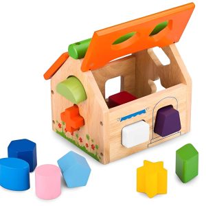 Wooden Building Block Puzzle Toy Wisdom House Educational Toys For 2 Year Olds Montessori Wooden Toys 2