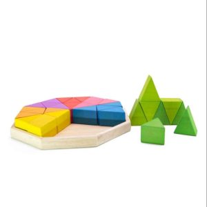 Wooden Octagon Puzzle Blocks Educational Toys For 2 Year Olds, Montessori Wooden Toys