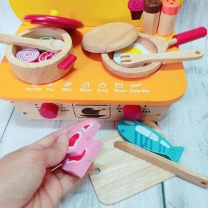 Wooden Play Kitchen Accessories Cooking Set Educational Toys For 3 Year Olds Montessori Wooden Toys 3
