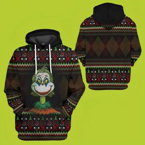 The Joker Face Grinch Funny Christmas Hoodies, The Grinch Hoodie