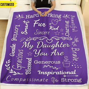 Dad To Daughter Quotes To My Daughter Blanket Personalized Gift For Daughter 2 1