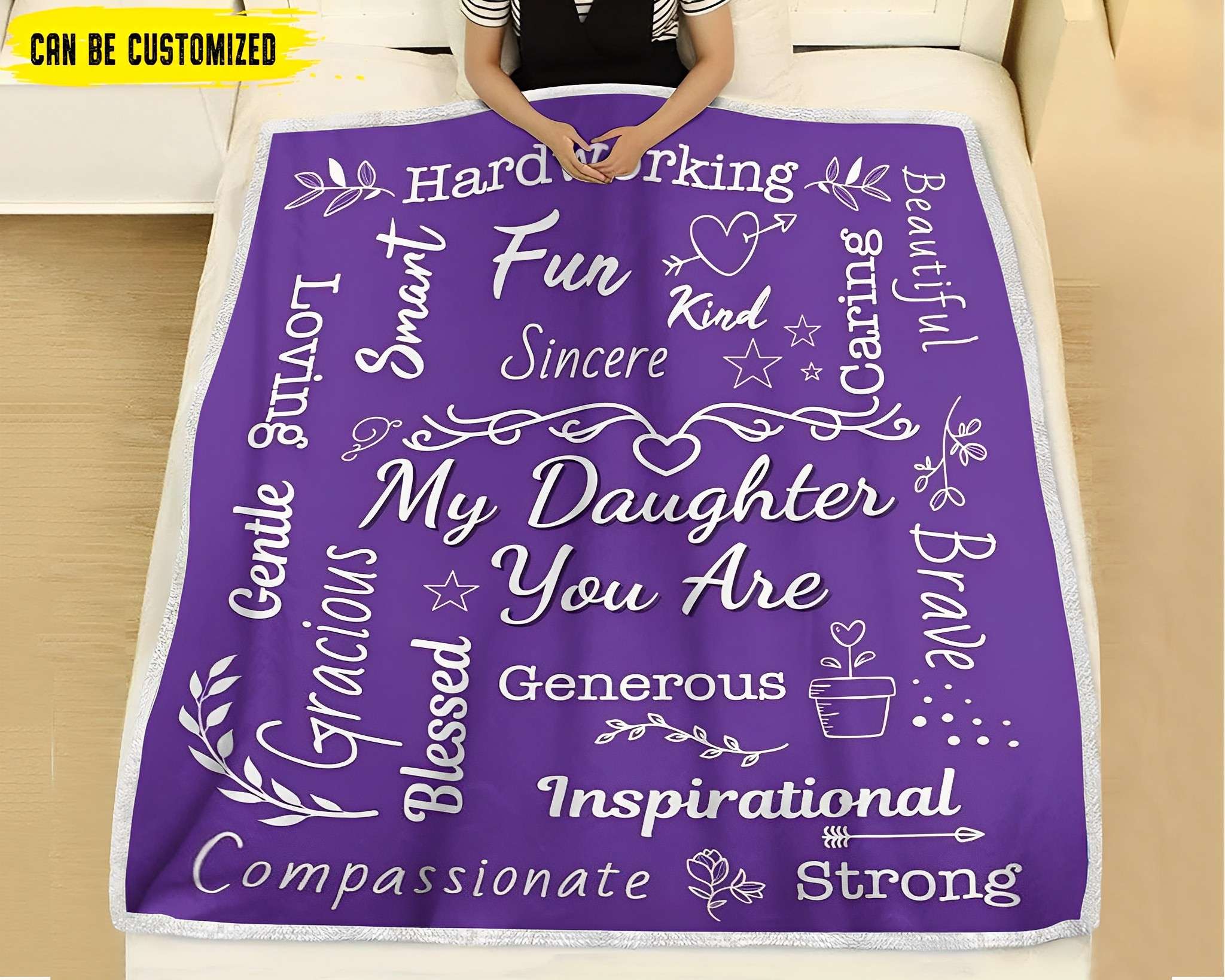Dad To Daughter Quotes To My Daughter Blanket, Personalized Gift For Daughter