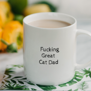 Fucking Great Cat Dad Mug, Gift For Cat Dad