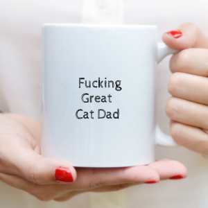 Fucking Great Cat Dad Mug, Gift For Cat Dad