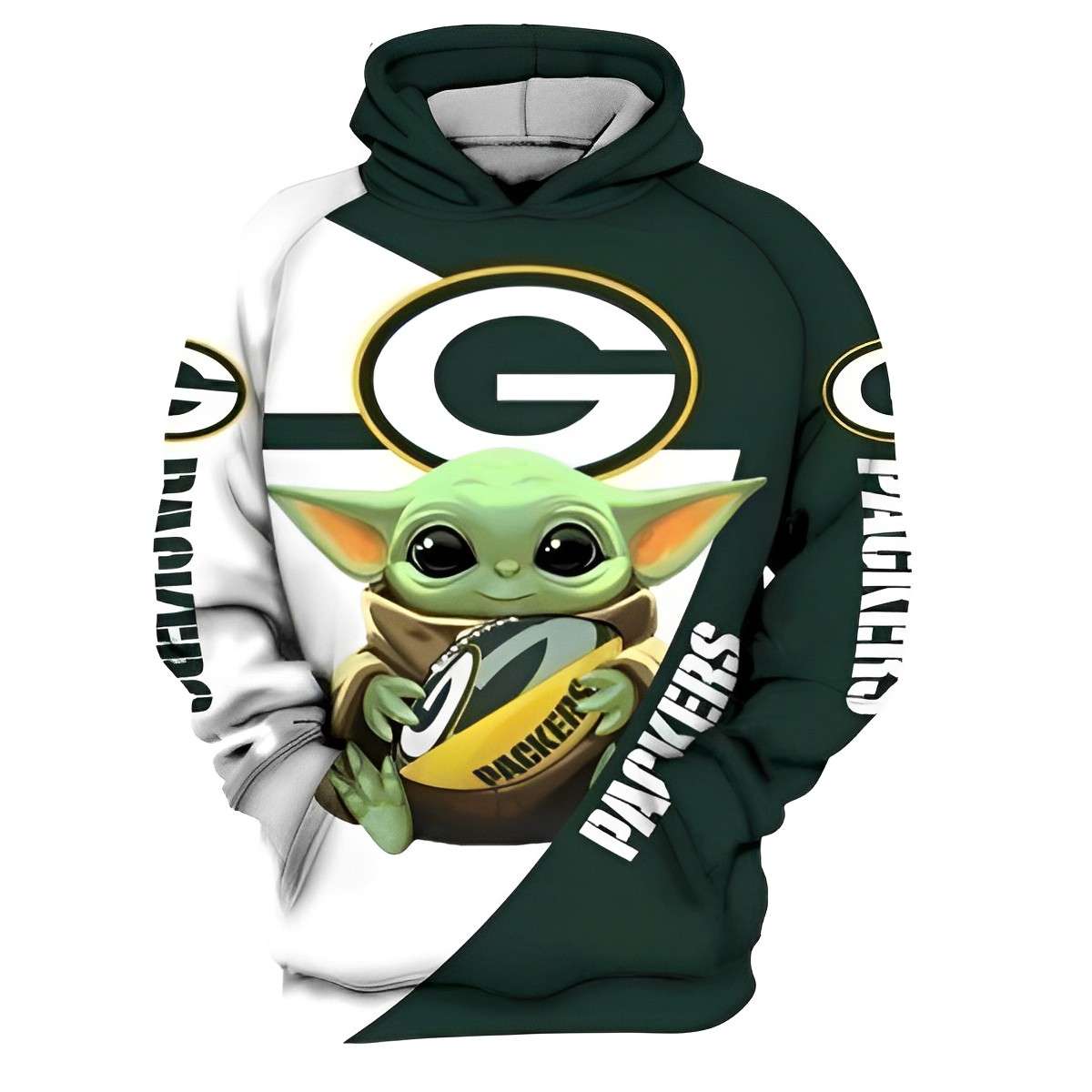 Grogu Star Wars Green Bay Packers Hoodie, NFL Hoodies