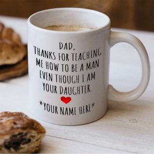 Thanks For Dad Quotes From Daughter Dad Mug, Personalized Gift For Dad