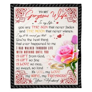 A Love So Nice To My Wife Blanket, Personalized Gift For Wife