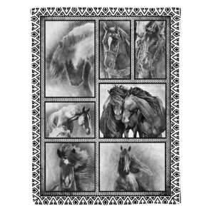 Animal Horse Couple Blanket, Best Gift For Couple