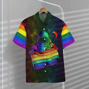 Astronaut Rainbow Flag Galaxy LGBT Hawaiian Shirt LGBT Gifts 2 1
