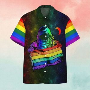 Astronaut Rainbow Flag Galaxy LGBT Hawaiian Shirt LGBT Gifts 3 1