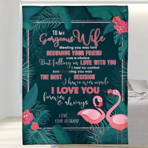 Becoming Your Friend Was A Choice To My Wife Blanket, Personalized Gift For Wife