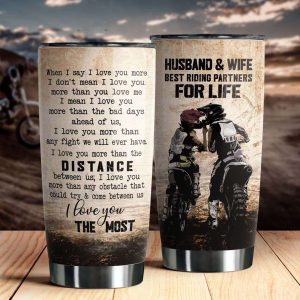Best Riding Partners For Life Riding Husband Wife Couple Tumbler