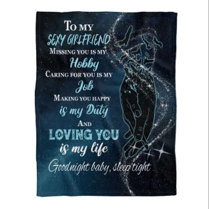 Caring For You Is My Job To My Girlfriend Blanket, Best Couple Gift
