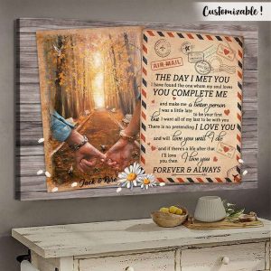 Daisy Pinky Promise Couples Canvas, Custom Couple Gifts