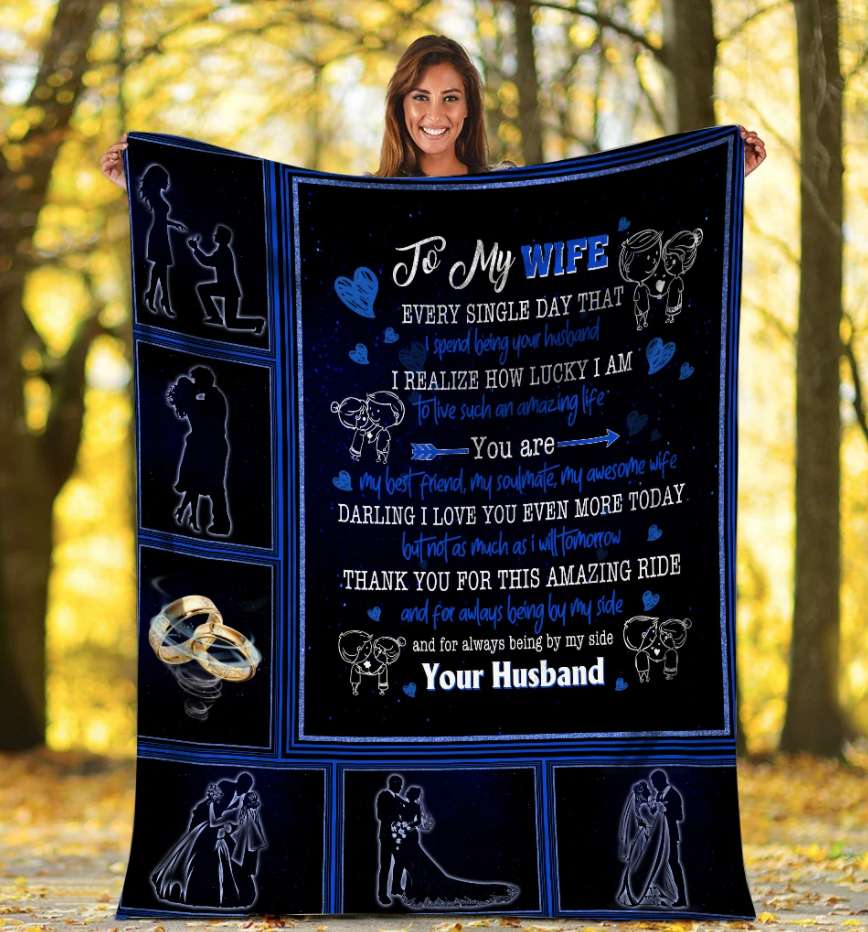 Darling I Love You To My Wife Blanket, Personalized Gift For Wife