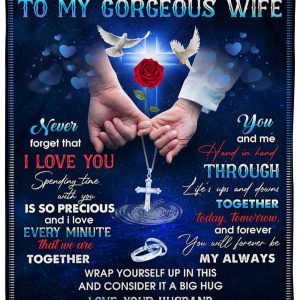 Dove Couple Spend Time With You To My Wife Blanket Personalized Gift For Wife 2