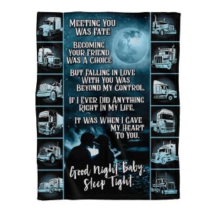 Good Night Baby Sleep Tight Couples Blanket, Best Gift For Couple