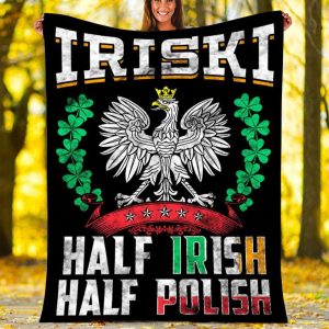 Half Irish Half Polish Iriski Blanket, St Pactrick's Day Blanket