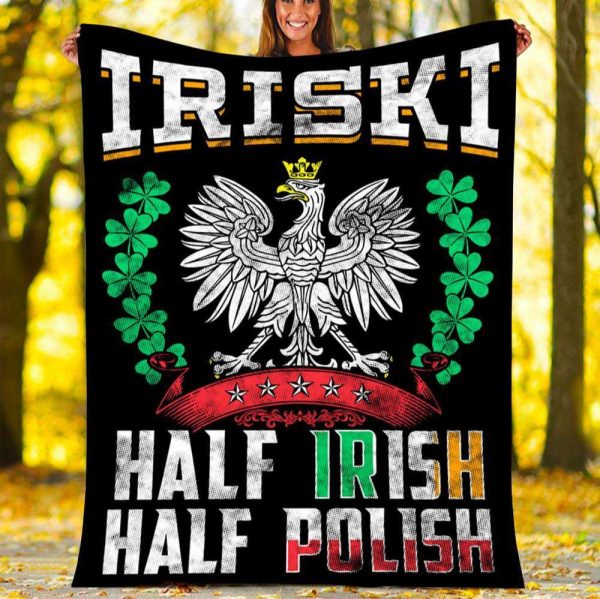 Half Irish Half Polish Iriski Blanket, St Pactrick’s Day Blanket