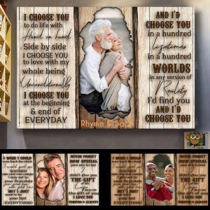 Hand In Hand Side By Side Couples Canvas, Custom Couple Gifts