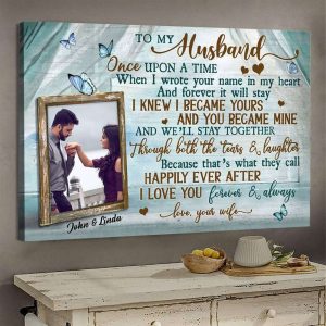 Happily Ever After I Love You Couples Canvas, Custom Couple Gifts