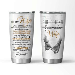 Hold Hand Wife And Husband To My Wife Tumbler, Personalized Gift For Wife