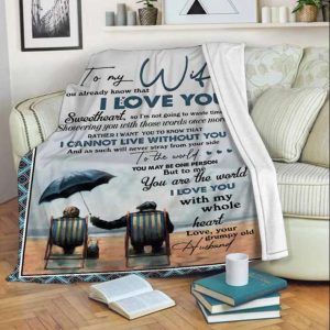 I Love You Sweetheart To My Wife Blanket, Personalized Gift For Wife